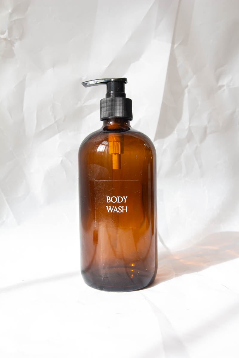 Body Wash Glass Pump Bottle