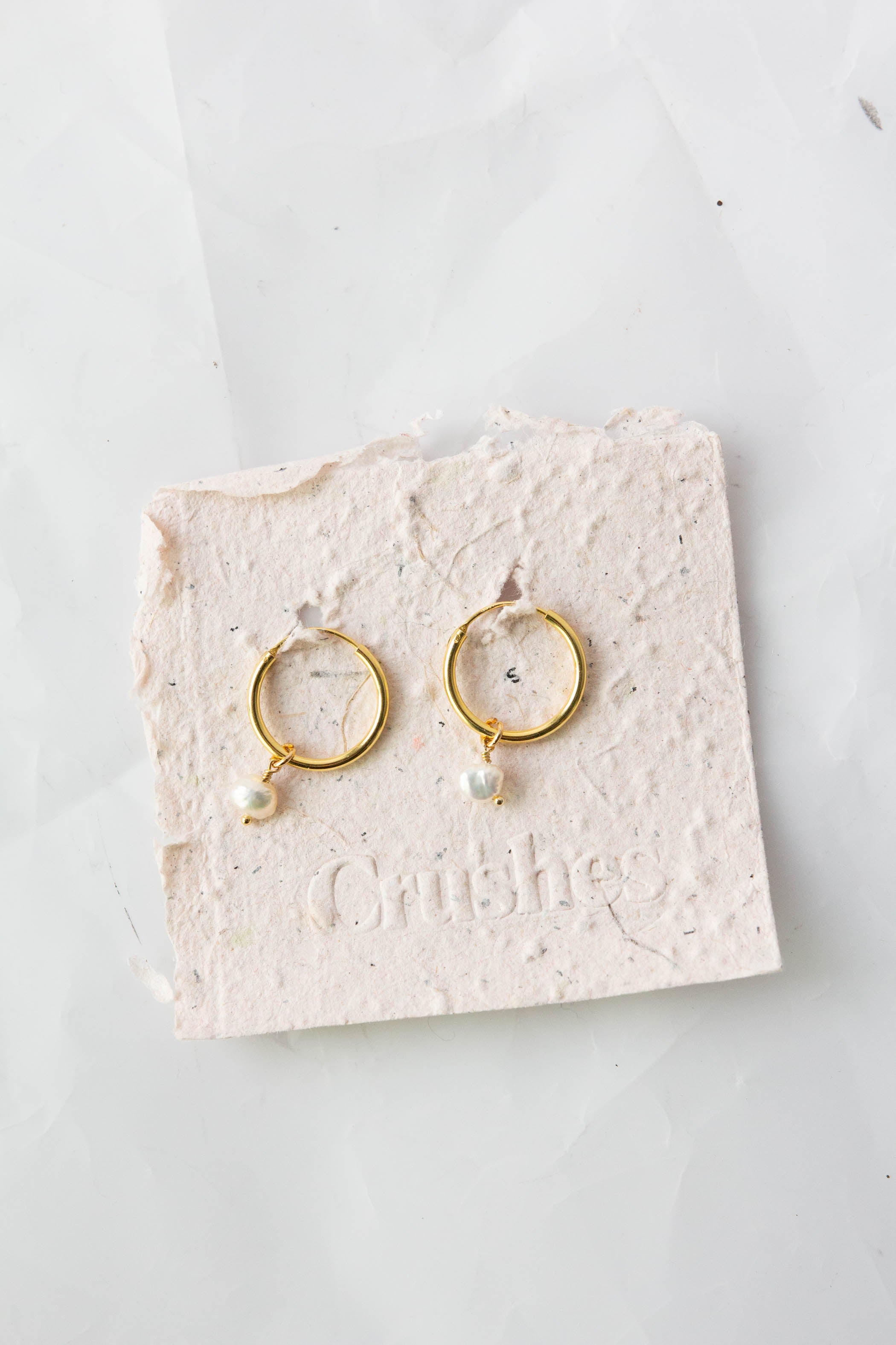 Baby Pearl 18kt Gold Hoops