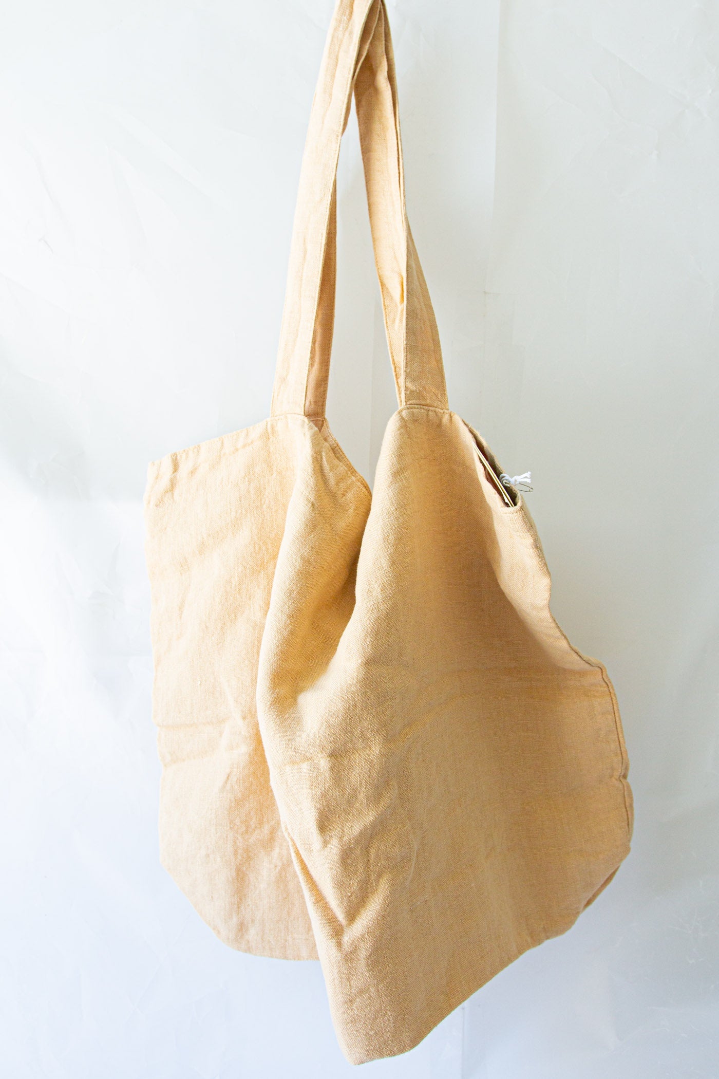 Large Linen Tote Bag - Butter
