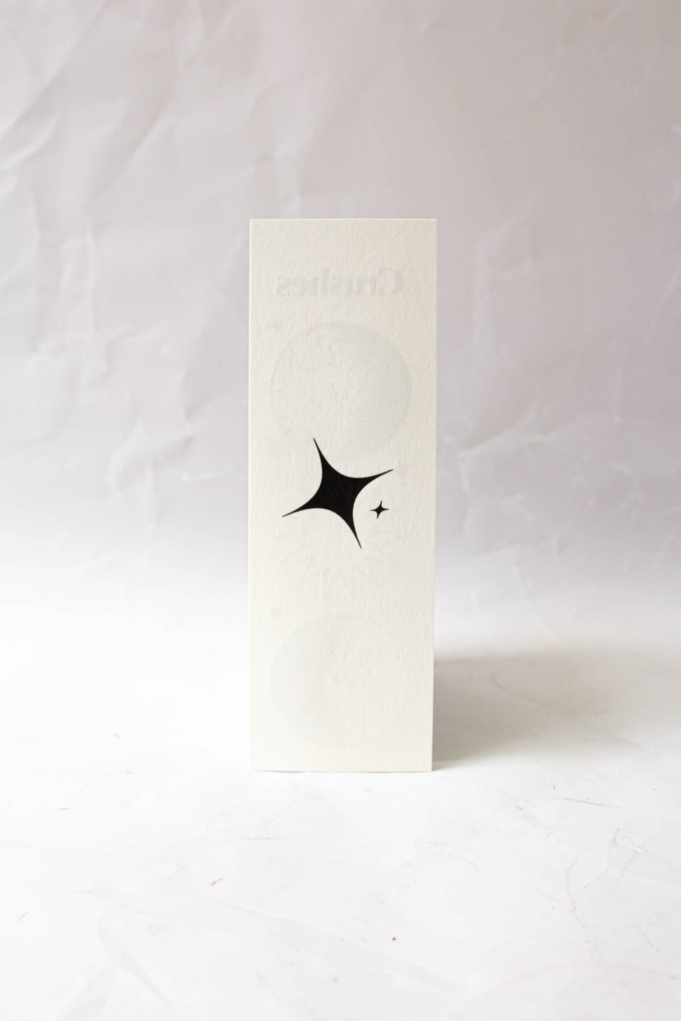 Celestial Letterpress Bookmark in Cream