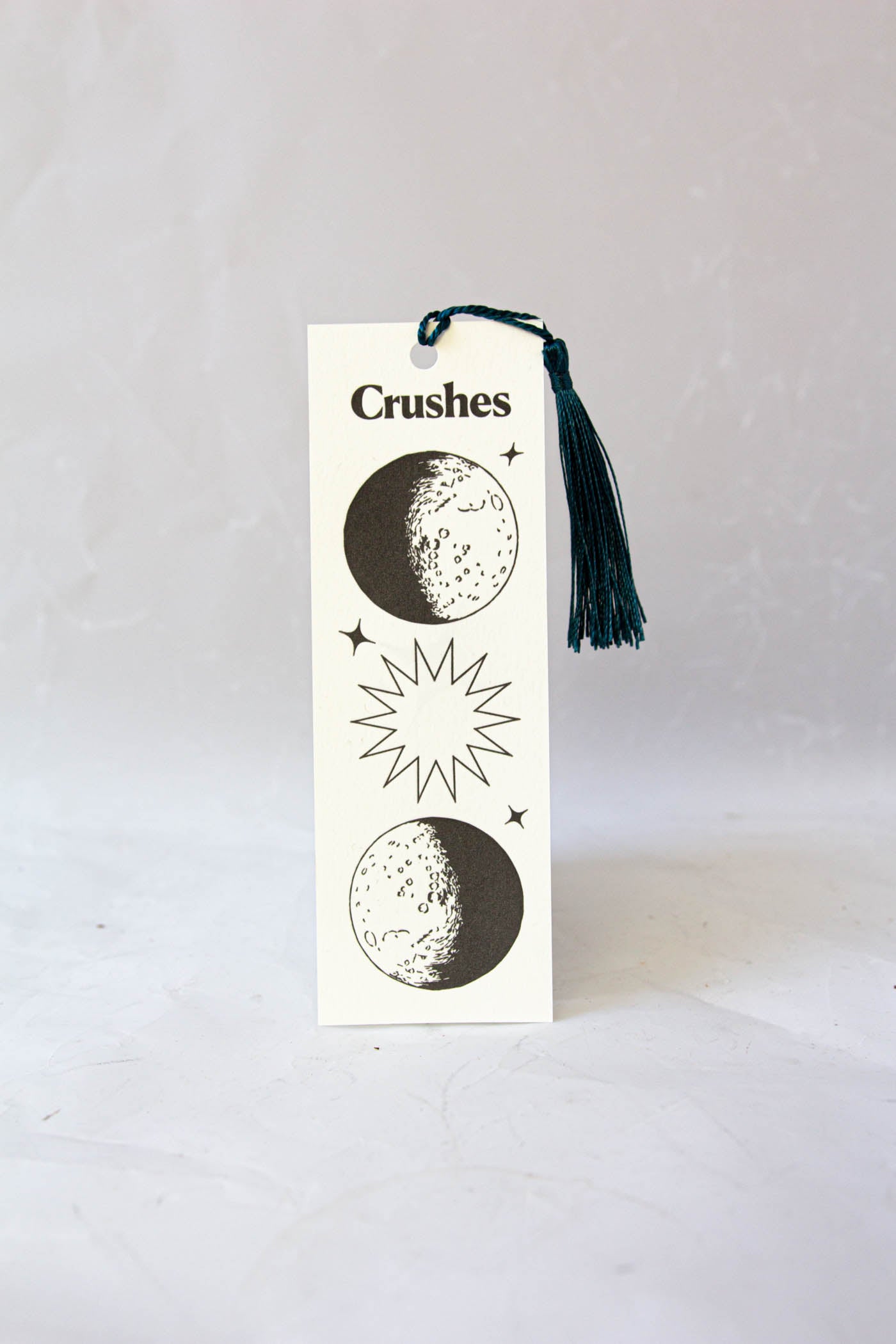 Celestial Letterpress Bookmark in Cream