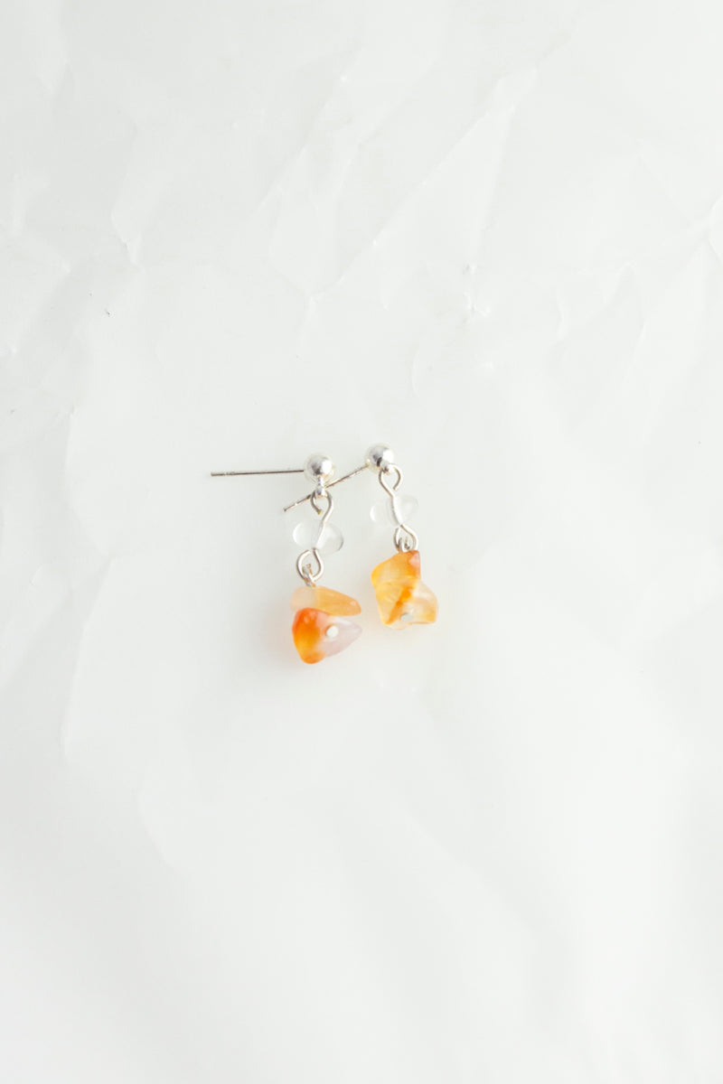 Gem Stone Drop Earrings