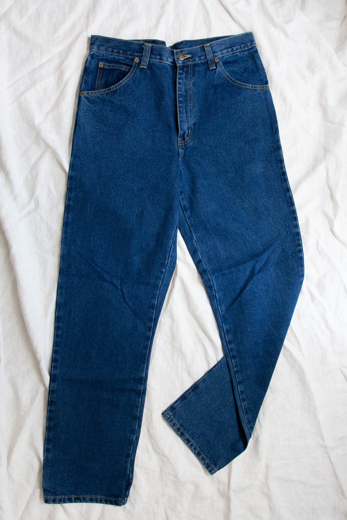 Vintage Deadstock Jeans; Dark Blue Straight + Long
