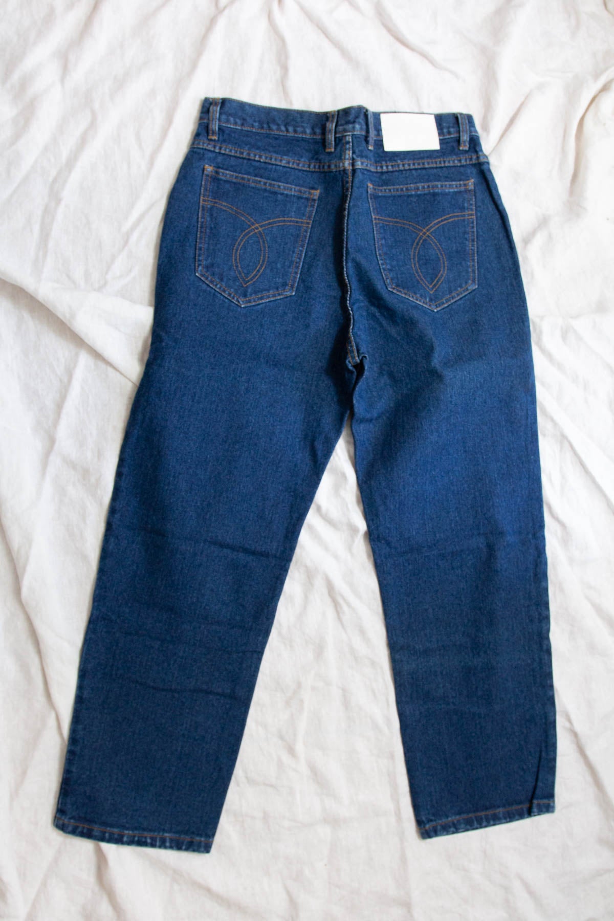 Vintage Deadstock Jeans; Dark Blue Straight + Short