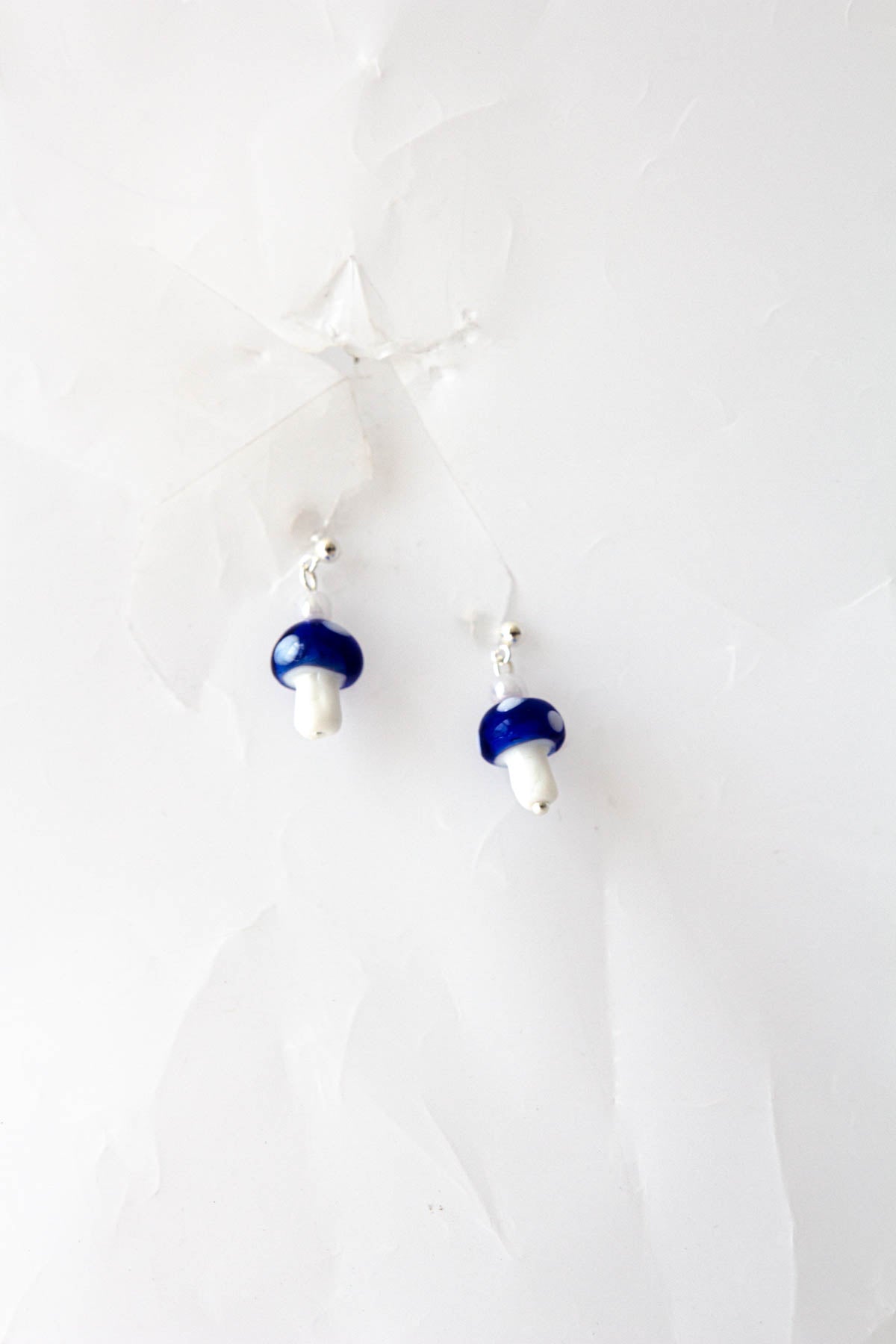 Glass Mushroom Drop Earrings