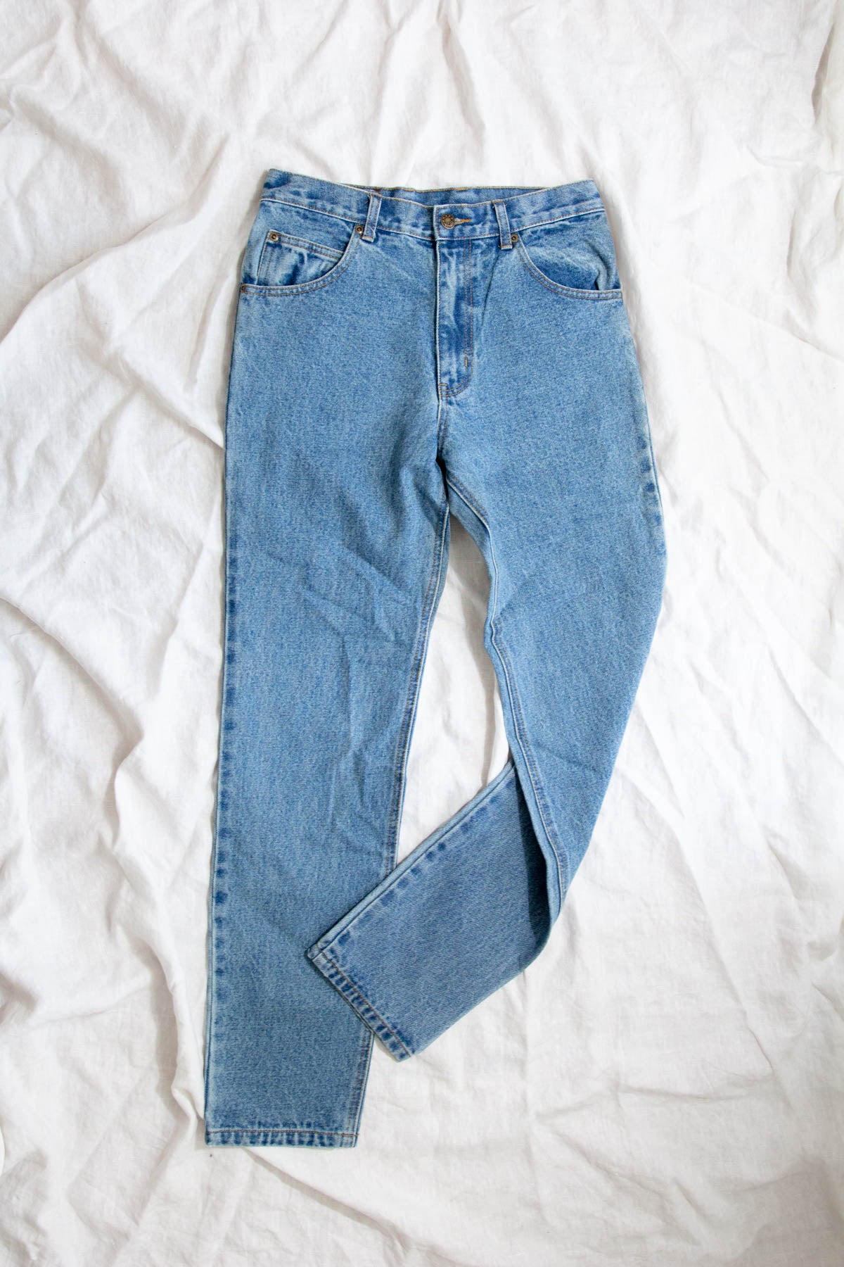 Vintage Deadstock Jeans; Light Blue Tapered