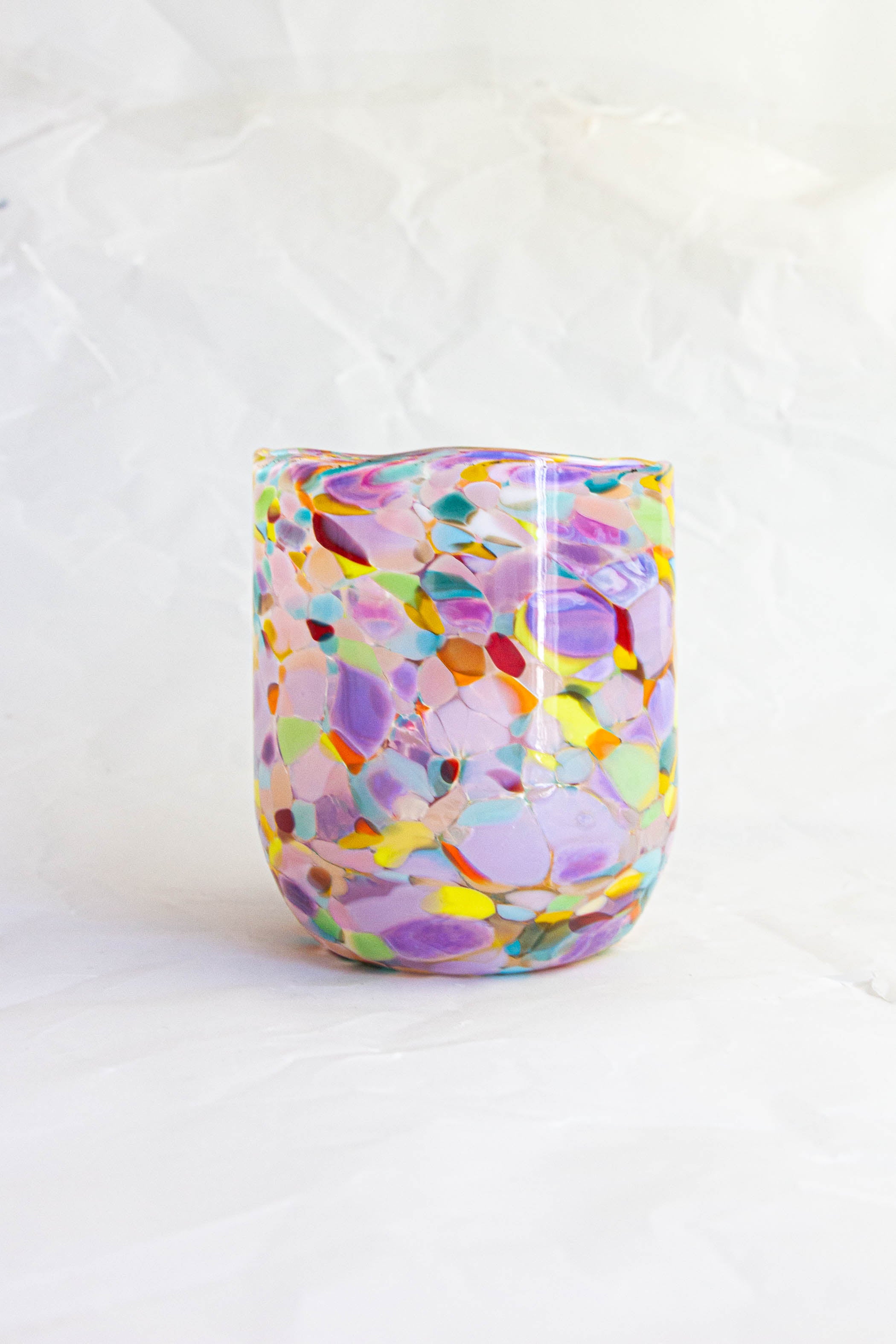 Waterlily Mouth Blown Glass Tumbler