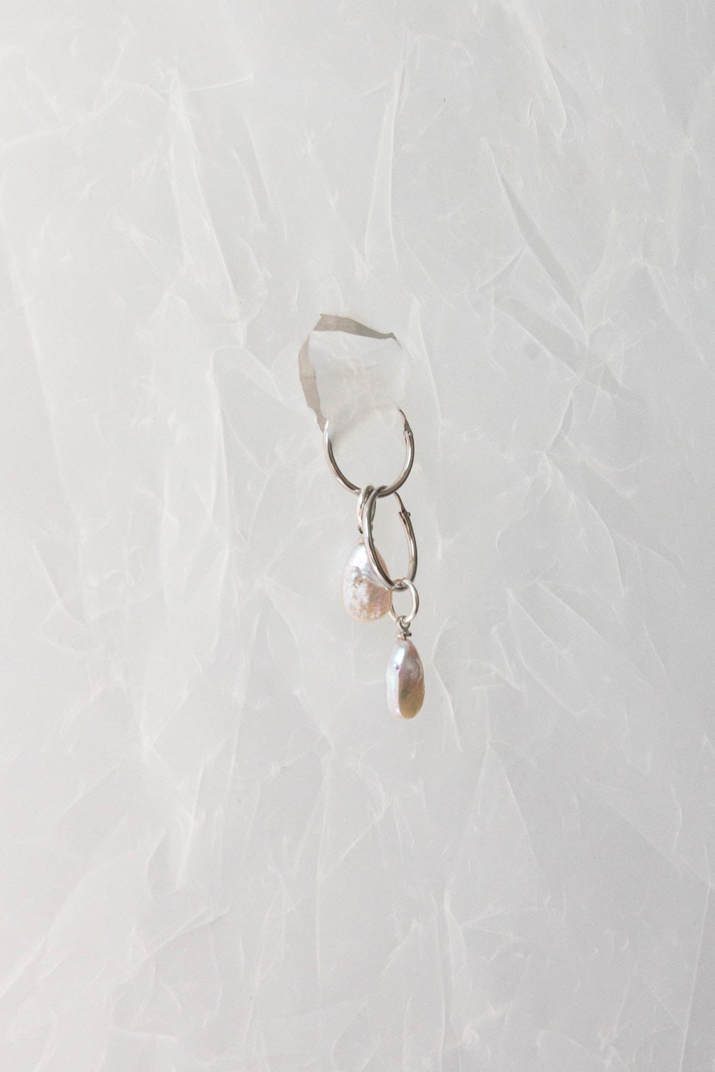 Real Baroque Pearl Hoops in Gold or Silver