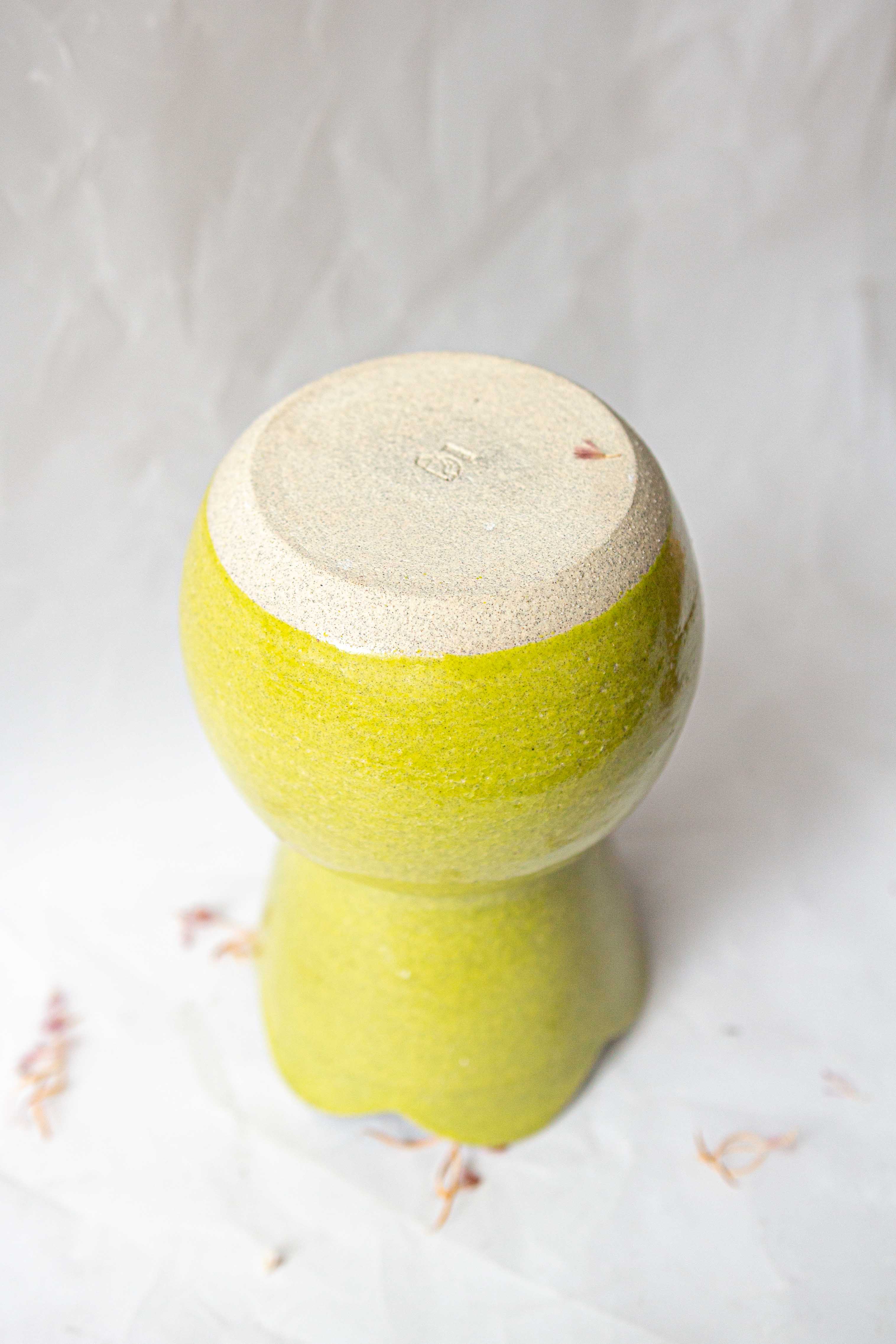 Lime Scallop Vase
