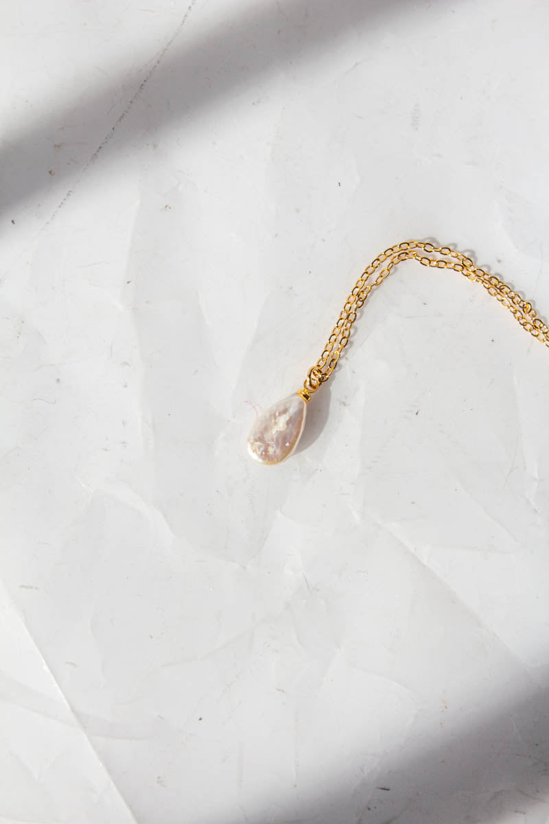 Real Baroque Pearl Necklace in Gold or Silver